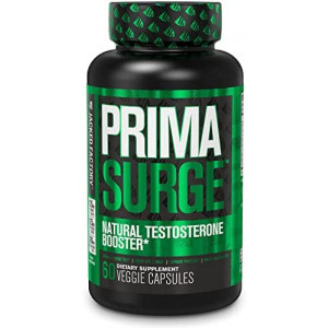 PRIMASURGE Testosterone Booster for Men - Boost Lean Muscle Growth & Strength | Natural Test Booster Supplement w/ Premium PrimaVie, Ashwagandha & More - 60 Veggie Pills