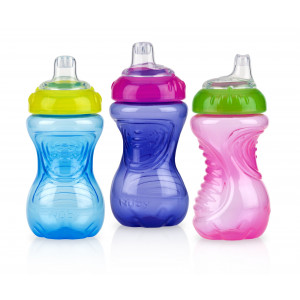 Nuby Easy Grip Soft Spout Sippy Cup - 3 pack