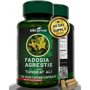 Fadogia Agrestis Extract with Tongkat ali for Men 1000mg Per Serving, 120 Capsules, Third Party Tested, Ultra Strength, Support Energy and Endurance, Gluten Free, Non-GMO, Vegan Capsules