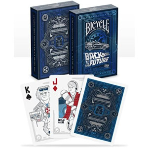 Bicycle Back To The Future Playing Cards 1 Pack, Premium, Foil, Metallic , Blue