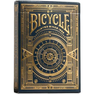 Bicycle Cypher Premium Black Playing Cards, Gold Foil, Encrypted Messages in Playing Cards, 1 Deck