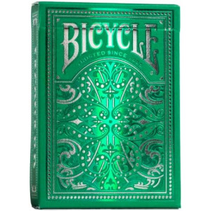 Bicycle Jacquard Premium Playing Cards, Silver and Emerald Green, 1 Deck