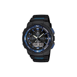 Casio Men's Twin Sensor Watch, Blue Accents