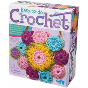 4M Toysmith, Easy-To-Do Crochet Kit, Art & Crafts DIY Kit, For Boys & Girls Ages 8+