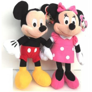 EROSOM Disney Mickey and Minnie Mouse 10" Plush Bean Bag Doll