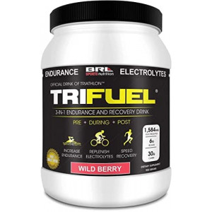 TRIFUEL - 3-in-1 Endurance and Recovery, Hydration, BCAA, Electrolyte Enhanced Drink (Wild Berry)…