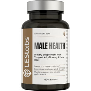 LES Labs Male Health – Hormone Production, Strength & Vitality – Tongkat Ali, Ginseng, Maca & Boron – 60 Capsules