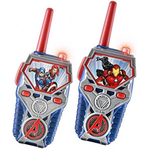 eKids Avengers Endgame FRS Walkie Talkies for Kids, Two Way Radios with Lights & Sounds, Indoor and Outdoor Toys for Fans of Marvel Gifts for Boys