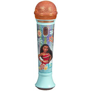 Moana Karaoke Sing Along Microphone for Kids, Built in Music, Flashing Lights, Pretend Mic, Toys for Kids Karaoke Machine, Connects MP3 Player Aux in Audio Device