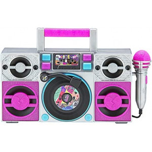 LOL Surprise OMG Remix Karaoke Machine Sing Along Boombox with Real Karaoke Microphone for Kids, Built in Music, Flashing Lights, Record, Turntable with Sound Effects, Connect Device