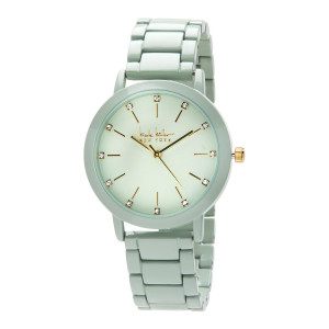 Nicole Miller Women's Wrist Watch - Contemporary Casual Link Strap Wrist Watch for Women, Quartz Movement, Green