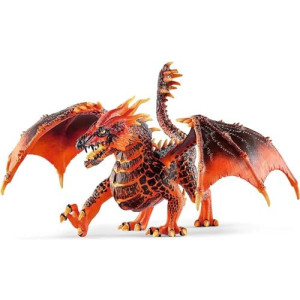 schleich ELDRADOR CREATURES - Lava Dragon, ELDRADOR CREATURES Red Dragon Toy Figurine with Moveable Wings, For Children Ages 7+