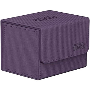 Ultimate Guard Sidewinder 100+, Deck Box for 100 Double-Sleeved TCG Cards, Purple, Magnetic Closure & Microfiber Inner Lining for Secure Storage