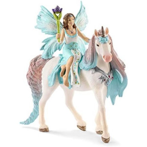 Schleich Bayala Fairy Eyela with Princess Unicorn Playset - Sparkling Flying Princess Doll with Unicorn and Magic Wand, Birthday Gift for Girls and Boys Ages 5-12