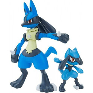 Pokemon Bandai Hobby Riolu & Lucario Pokemon Model Kit, Mulitcolor