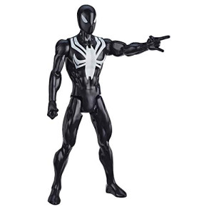 Spider-Man Marvel Titan Hero Series Villains Black Suit 12"-Scale Super Hero Action Figure Toy Great Kids for Ages 4 & Up
