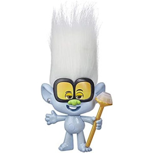 Trolls DreamWorks World Tour Rappin' Tiny Diamond Doll with Scepter and Fun Hair, Inspired World Tour, Toy for Girls 4 Years and Up