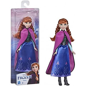 Disney's Frozen Shimmer Anna Fashion Doll, Skirt, Shoes, and Long Red Hair, Toy for Kids 3 Years Old and Up