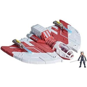 STAR WARS Mission Fleet T-6 Jedi Shuttle, 2.5-Inch Scale Ahsoka Action Figure Set, Ships, Toys for 4 Year Old Boys & Girls