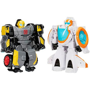 Transformers Toys Space Blast 2-Pack, Bumblebee and Autobot Blades 4.5-Inch Action Figures, Preschool Robot Toys for Kids Ages 3 and Up (Amazon Exclusive)