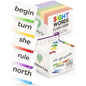 Sight Words Flash Cards Kindergarten 1st - 4th Grade Education - 600 Words from Dolch's and Fry's Sight Word List on Thick Durable Large Flash Cards with Sorting Corner and 18 Learning Mini Games
