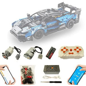 for Lego Technic McLaren Senna GTR 42123 Motor and Remote Control Upgrade Kit, 2 Motors, App 4 Mode Control, Men's and Women's Toy Gifts, Compatible with Lego 42123(Model not Included)