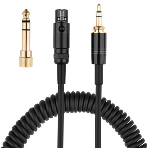 K702 Cable Coiled Aux Cord Replacement for AKG Q701, K712, K240, K240S, K240 MK II, K141, K171, K181, K271, K271S, K271 MK II, K241, K175, K275 headphone Audio Cable Wire with 6.35mm Adapter