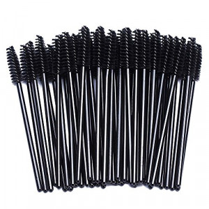 BTYMS 100 Pcs Disposable Eyelash Spoolies Brush Mascara Applicator Lash Wand Lashes Brush Eyebrow Spooly for Extension