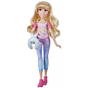 Disney Princess Comfy Squad Aurora Fashion Doll, Toy Inspired by The Movie Ralph Breaks The Internet, Casual Outfit Doll for Girls 5 and Up , Pink