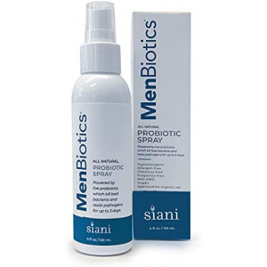 MenBiotics -Topical Probiotic Body Care for Men of All Ages 4oz -Hypoallergenic, Vegan, Non GMO, GF, 100% Natural Live Probiotic Patented, External + Internal Use,Totally Safe, No Refrigeration