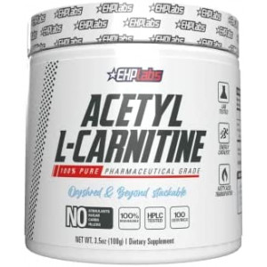 EHPlabs Acetyl L-Carnitine - Supports Natural Energy Production, Aids Metabolism, Assists in Healthy Brain Function, Supports Heart Health, Non-GMO, Vegan, Gluten Free - 100 Serves