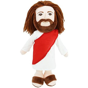 June Garden 14" Plush Religious Figure - Jesus Stuffed Doll - Baptism Gift Christ Religious Savior