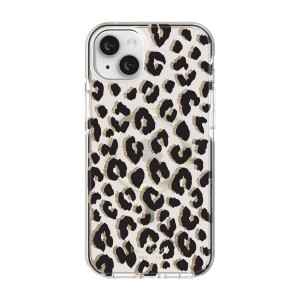 Kate Spade New York Defensive Hardshell Case Compatible with MagSafe for Apple iPhone 14 Plus - Glitter Leopard [KSIPH-240-GLGB]