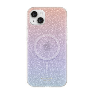 Kate Spade New York Defensive Hardshell Case Compatible with MagSafe for Apple iPhone 14 Plus - Ombre Glitter [KSIPH-240-OGBPP]