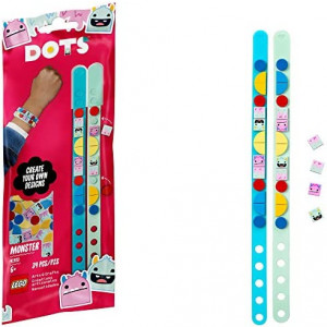 LEGO DOTS Monster Bracelets 41923 DIY Craft Kit; A Cute, Unique Set for First-Time Crafters, New 2021 (34 Pieces)