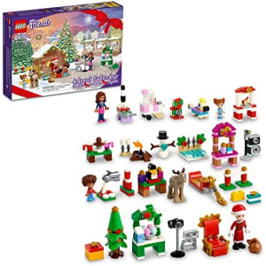 LEGO Friends 2022 Advent Calendar 41706 Building Toy Set; 24 Gifts and Holiday Toys, Including Santa’s Sleigh; for Kids, Boys and Girls, Ages 6+ (312 Pieces)