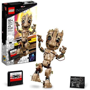 Lego Marvel I am Groot 76217 Building Toy Set - Action Figure from The Guardians of The Galaxy Movies, Baby Groot Model for Play and Display, Great for Kids, Boys, Girls, and Avengers Fans Ages 10+