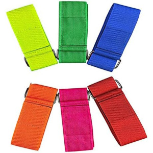 Durable 6 Pcs 3 Legged Race Bands Outdoor Carnival Game for Kids Adults Family Relay Race Carnival Field Day Backyard Birthday Team Party Games