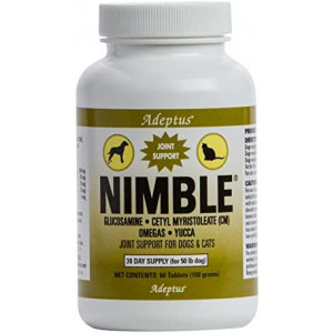 Adeptus Nutrition 60 Tablets Nimble Pet, 3.5 x 3.5 x 4.75