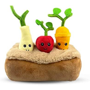 NANDOG Pet Gear Interactive Pet Plush Toys for Dogs (Veggies)