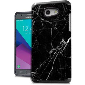 MUNDAZE Black White Marble Design Case For Samsung Galaxy J3 Prime / J3 Luna Pro / Sol 2