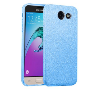 MUNDAZE Blue Glitter Dazzle Case For Samsung Galaxy J3 Prime / J3 Luna Pro / Sol 2