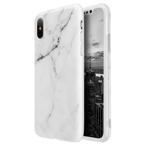 MUNDAZE Classic White Marble Design TPU Case For Apple iPhone X Phone