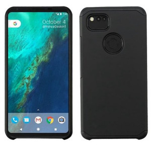 MUNDAZE Black Slim Double Layered Case For Google Pixel XL 2 Phone