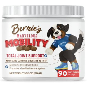 Bernie's Marvelous Mobility - Daily Total Joint Support for Dogs - 90 Soft Chews - Maintain & Rebuild Mobility, Supports Joint Tissue Health