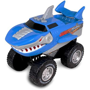 NKOK Supreme Machines Chompers - Shark, Has Engine and Stunt Driving Sounds, let’s you Rock Out to Music, Has Working Lights and Sounds, For Ages 3 and up
