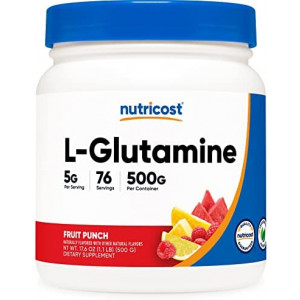 Nutricost L-Glutamine Powder 500 Grams (Fruit Punch)