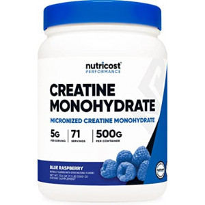 Nutricost Creatine Monohydrate Powder (Blue Raspberry, 1.1 Pound (Pack of 1))