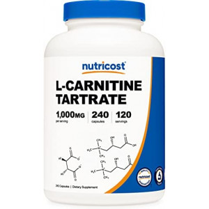 Nutricost L-Carnitine Tartrate 1,000mg, 240 Capsules - 500mg Per Capsule, 120 Servings