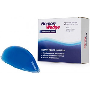 Hemorrwedge Hemorrhoid Treatment Ice Pack - Gel Freeze Pack, Pair with Case…